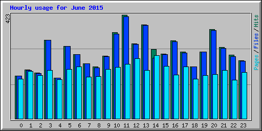 Hourly usage for June 2015